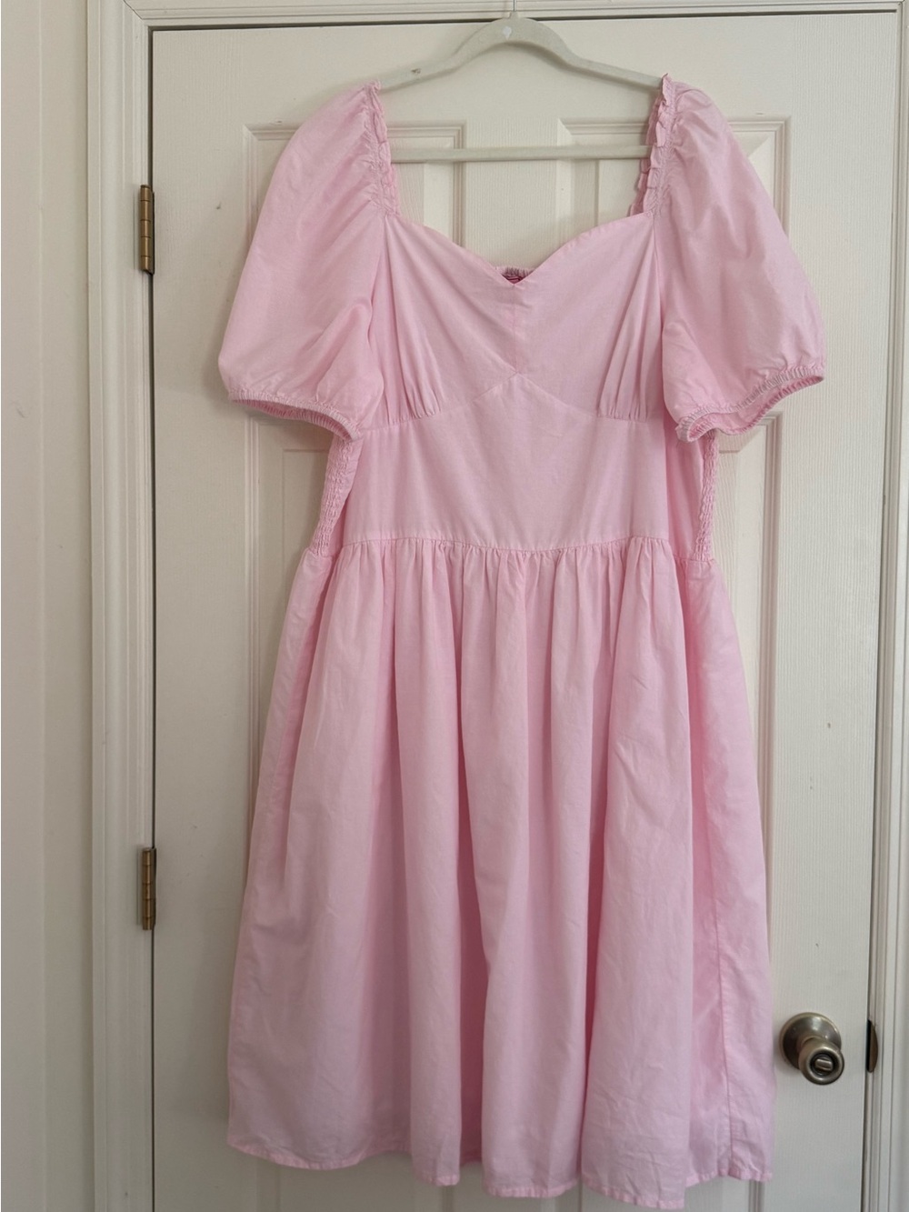 Simply Southern Light Pink Puff Sleeve Dress